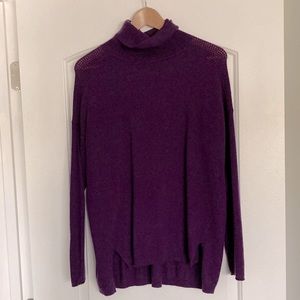 Purple cashmere turtleneck